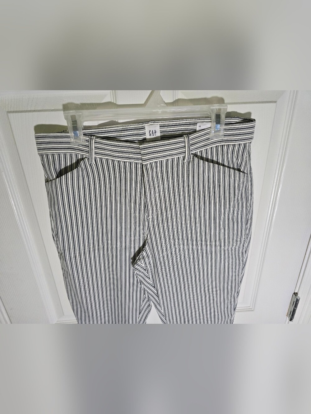 Gap Womens Signature Skinny Ankle Striped Casual Pants Size 12 - Picture 9 of 12